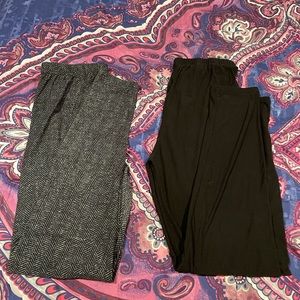 Black and Chevron Print leggings